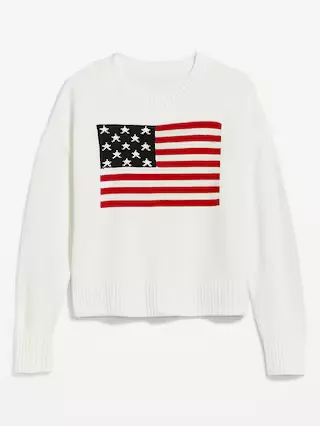 Crew-Neck Flag Sweater | Old Navy (US)