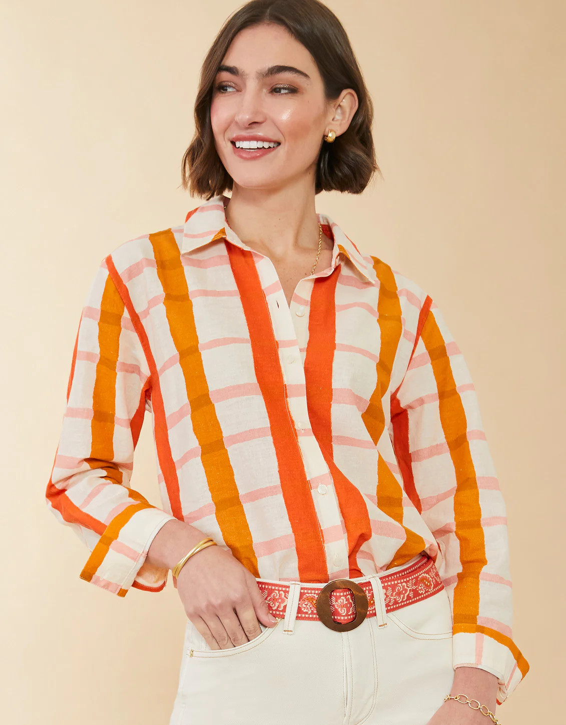Aida Relaxed Buttondown Richmond Hill Plaid | Spartina 449