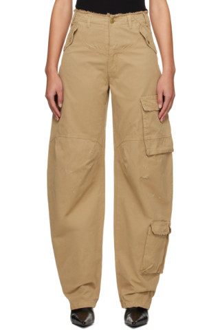 Beige Rosalind Cargo Pants | SSENSE