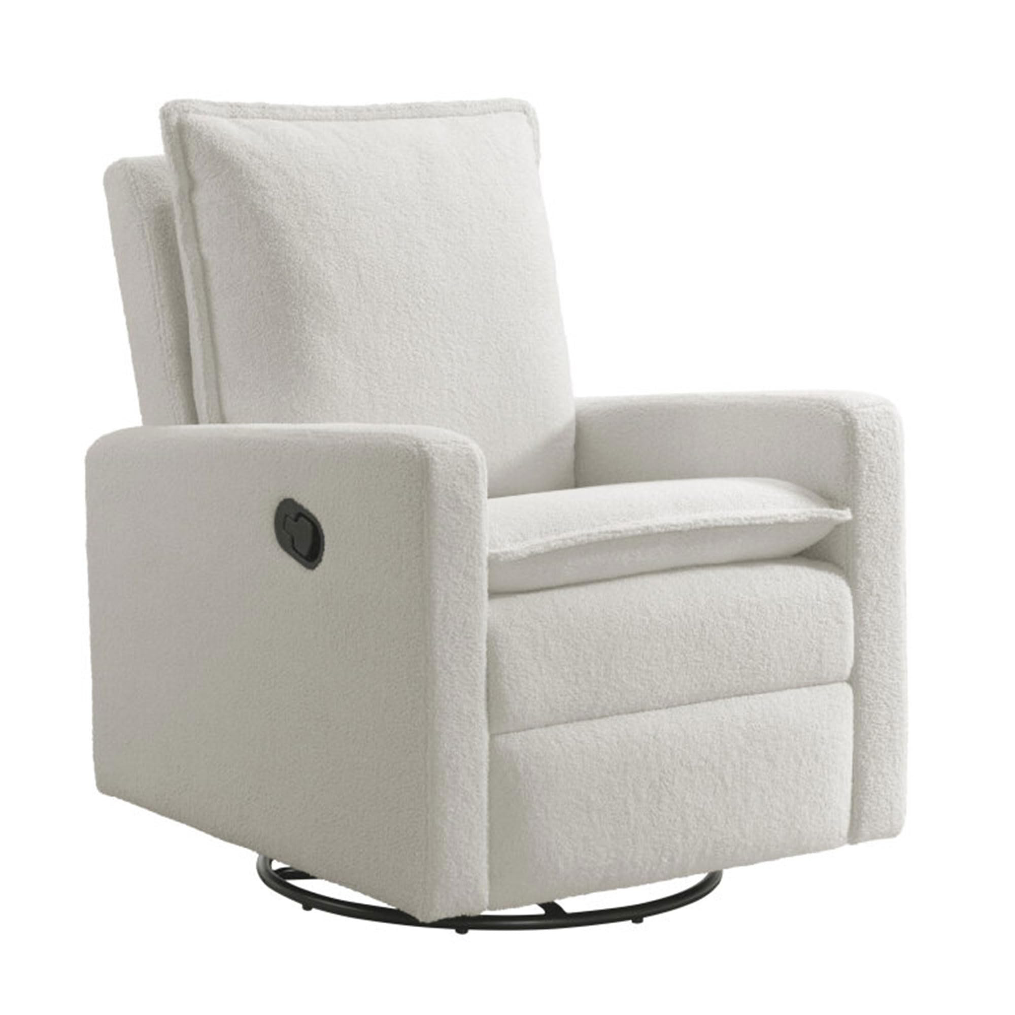 Oxford Baby Uptown Upholstered Swivel Glider and Recliner Nursery Chair, Boucle White | Amazon (US)