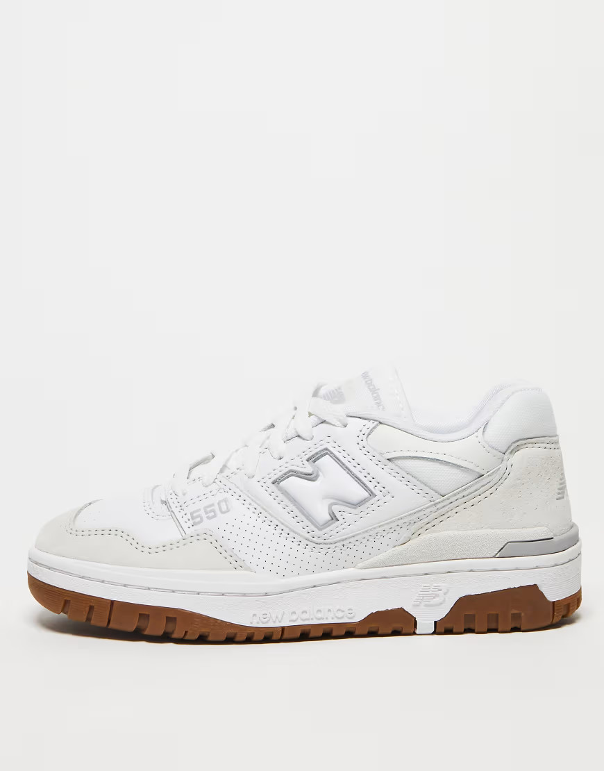 New Balance 550 sneakers in white with gum sole | ASOS (Global)