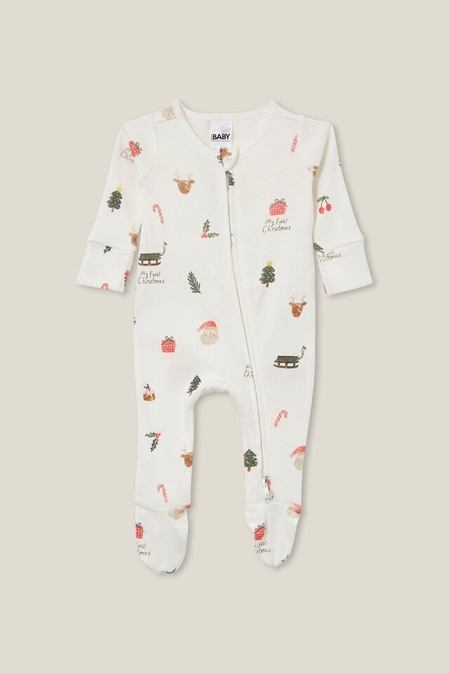 Organic Newborn Zip Through Romper | Cotton On (US)