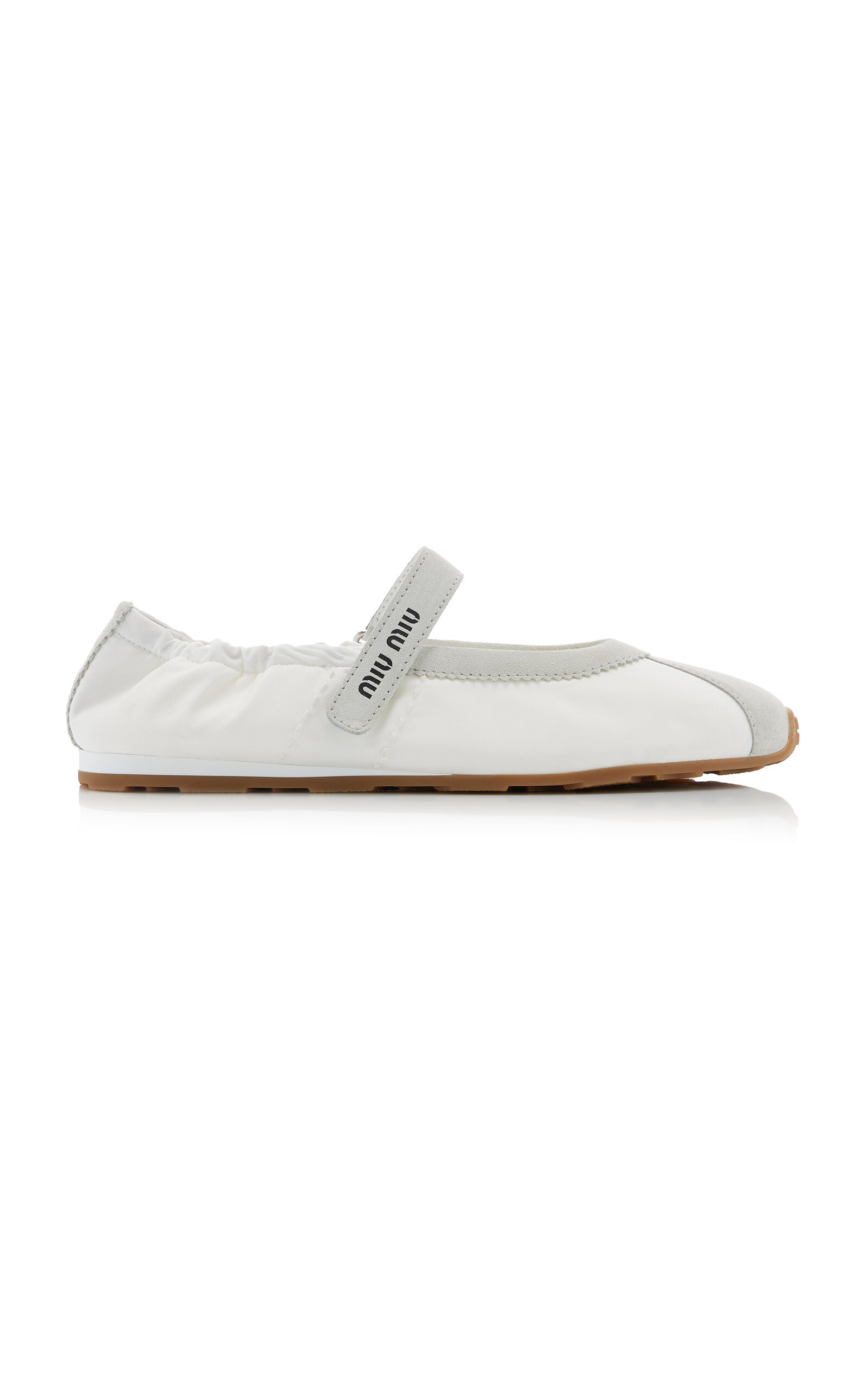 Miu Miu - Suede-Trimmed Nylon Sneakers - Ivory - IT 38 - Moda Operandi | Moda Operandi (Global)