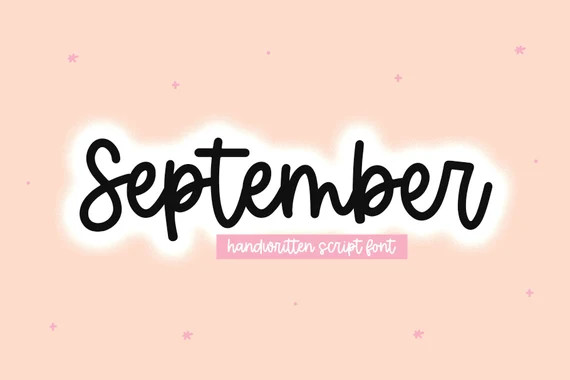 September Font  Handwritten Script Font Cricut Fonts - Etsy | Etsy (US)