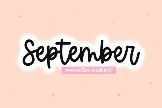 September Font  Handwritten Script Font Cricut Fonts | Etsy | Etsy (US)