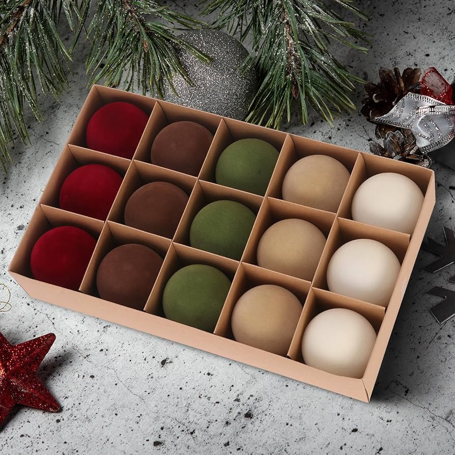 15 Pcs Velvet Christmas Ornaments,Flocked Christmas Ornaments,3.15inch Velvet Christmas Balls Bul... | Amazon (CA)