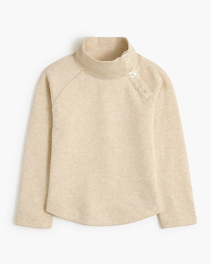 Girls' wide button-collar pullover sweatshirt | J.Crew Factory