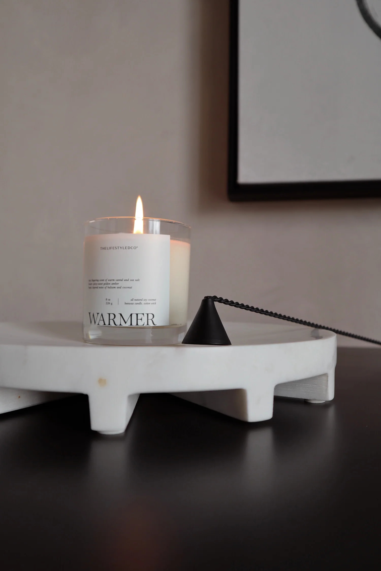 Round Marble Footed Tray | THELIFESTYLEDCO