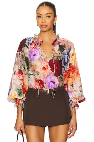 Alice + Olivia Norah Sleeveless Blouse in Storm Floral from Revolve.com | Revolve Clothing (Global)