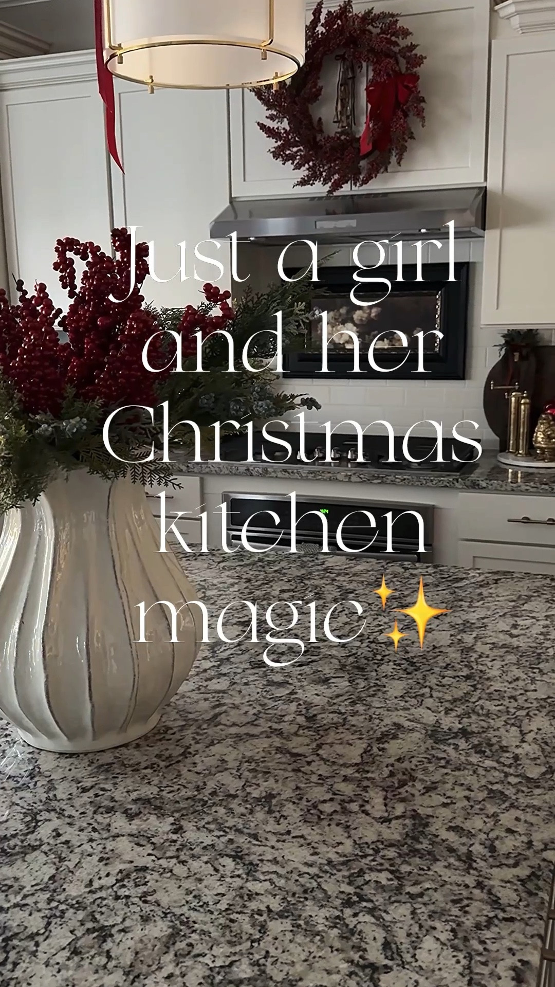 Loving my festive Christmas kitchen!!

It has been so fun adding pops of red throughout. My vintage brass Santa was a gift from my parents when I was a young girl. He holds a special place in my heart♥️ I have sourced the same brass Santa and linked a few in my LTK. Berry wreath and bows are in my Mavely storefront.

https://mave.ly/sweet-farmhouse-chic/post/my-christmas-kitchen

Vintage brass Santa, brass salt & pepper mills, round marble board, vintage cutting boards, mini wreaths, mini bells, burgundy ribbon, vintage stir paddle, rosemary topiary, stone bowl, vintage wood bowl, red ornaments, island pendent

#LTKSeasonal #LTKHome #LTKHoliday