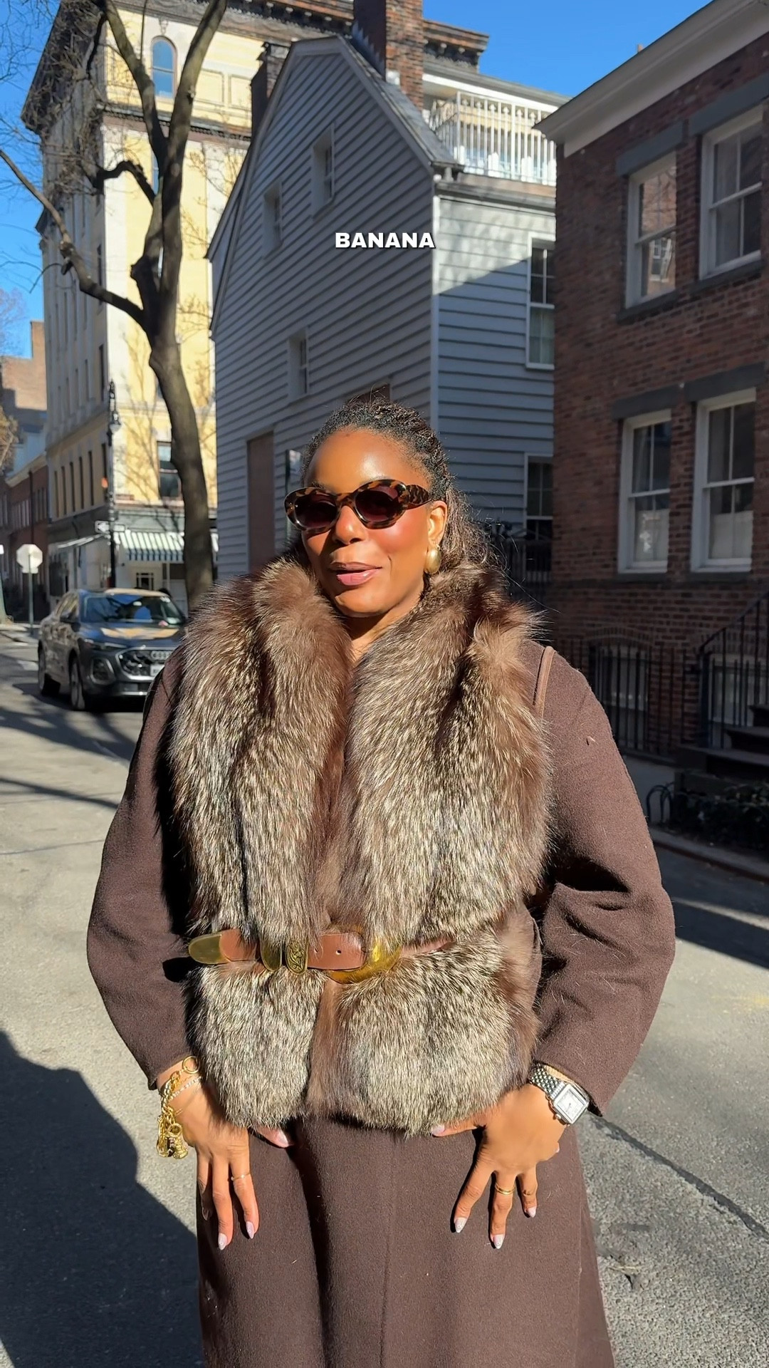 This is what I am wearing for an early spring outfit. Love an all brown outfit! Wearing a vintage faux fur vest, belt, brown wool coat, brown trousers, brown cowboy boots. Linking similar pieces below! … For more links tospring outfits 2026, easter dress women, easter outfits women, date night outfits, vacation outfits beach, spring dresses, easter basket ideas, work outfits, country concert outfits, follow me on LTK! ✨

#LTKootd #LTKspring #LTKWorkwear