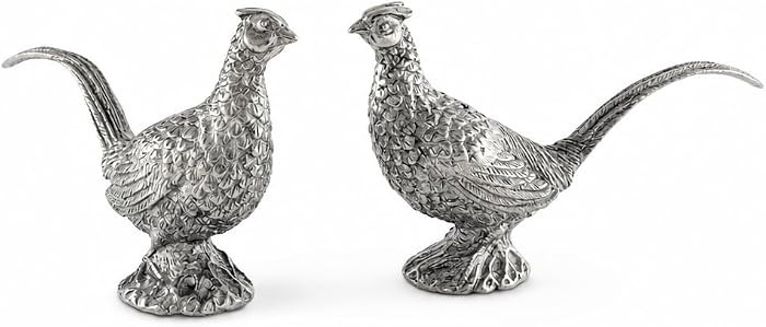 Pewter Pheasants Salt and Pepper Shaker Set Woodland Table D\u00e9cor 2 Inch Tall | Amazon (US)