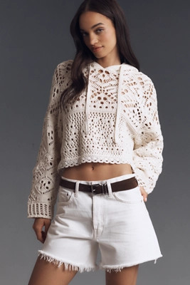 AGOLDE Parker Denim Long Shorts | Anthropologie (US)