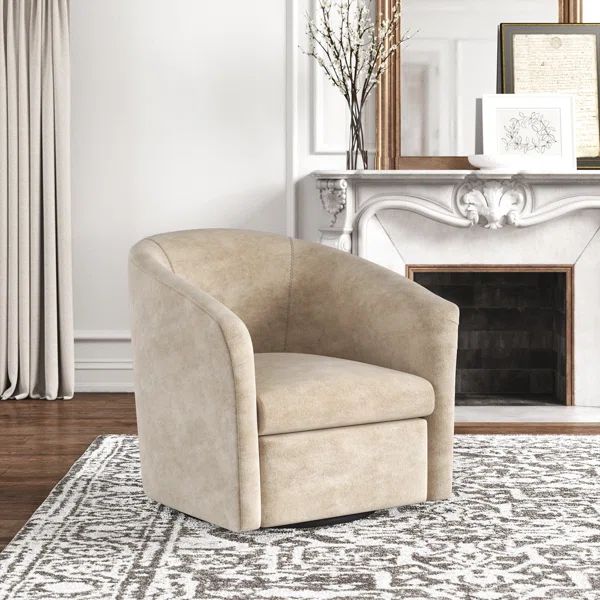 Calliope Upholstered Swivel Barrel Chair | Wayfair North America
