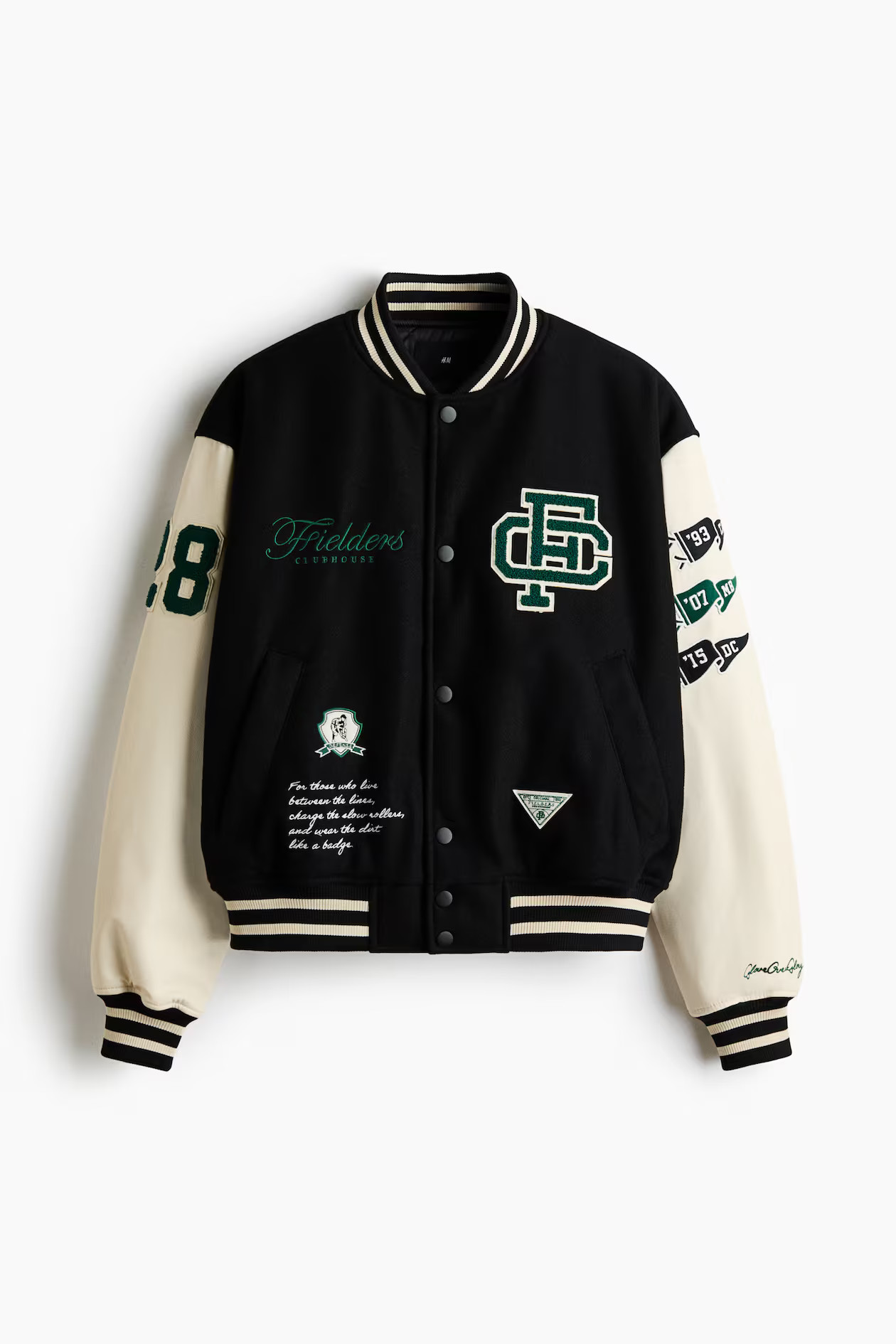 Motif-Detail Baseball Jacket | H&M (US + CA)