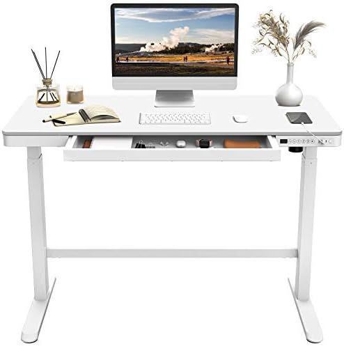 Amazon.com: FLEXISPOT EW8 Comhar Electric Standing Desk with Drawers Charging USB A to C Port, He... | Amazon (US)