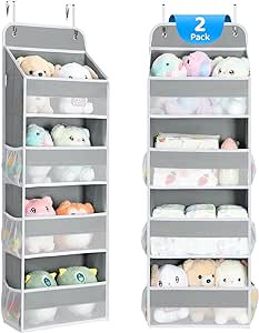 Yecaye 2 Pack 4 Tier Over the Door Organizer - Foldable Portable Baby Essentials for Stuffed Anim... | Amazon (US)