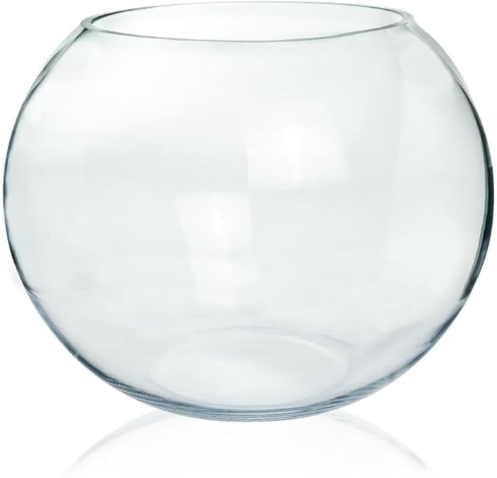 Craft And Party, Glass Bubble Vase, 8" Height x 10" Width Glass Fish Bowl, Bubble Bowl for Terrar... | Amazon (US)