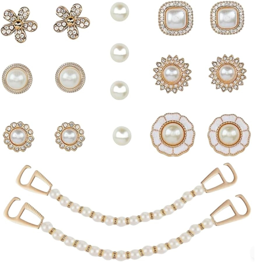 Shoe Charms Decoration Pearl Bling Chain Compatible with Croc Clog Sandals Flower Shoes for Girls... | Amazon (US)