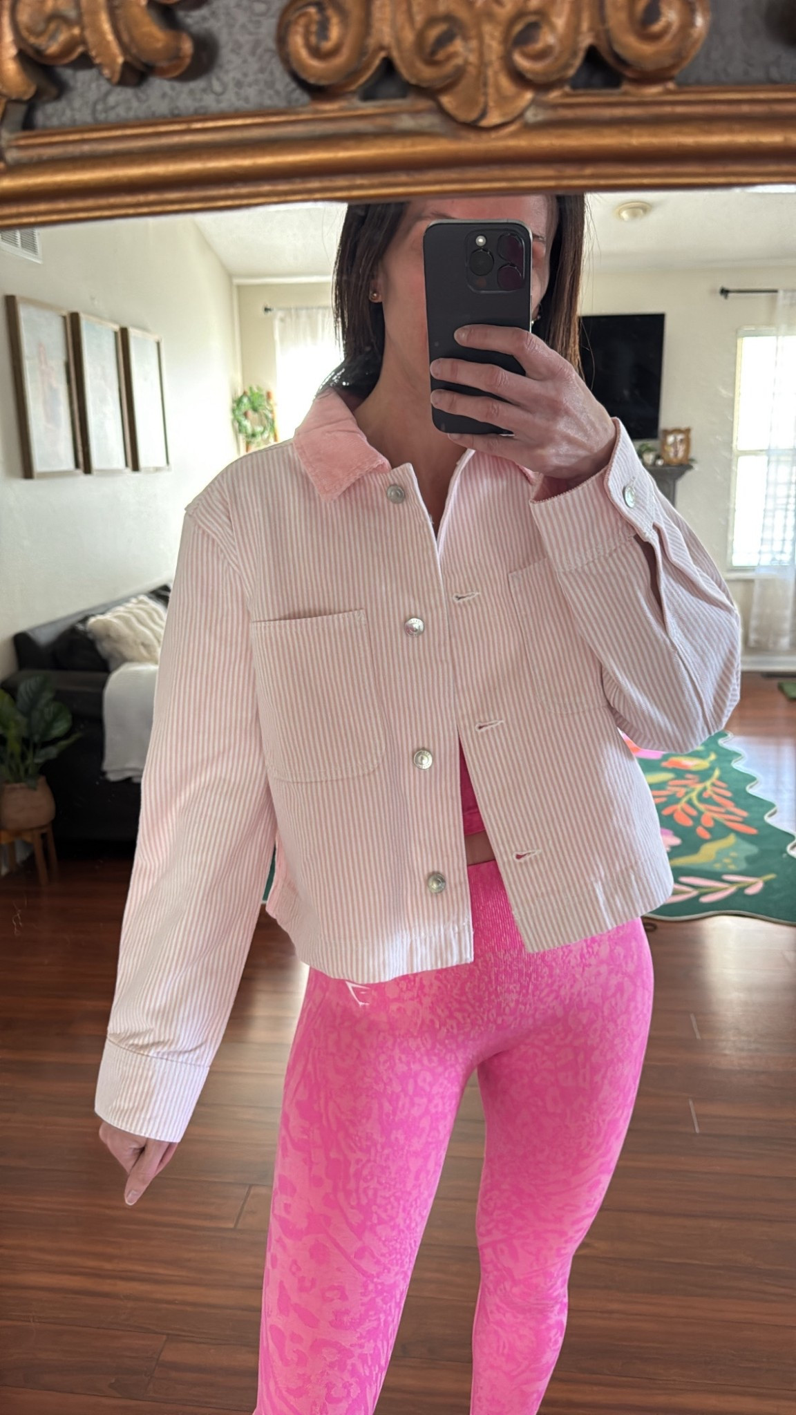 Walmart
Cropped 
Pink
Stripe
Jacket 

#LTKWorkwear #LTKootd #LTKSpringSale
