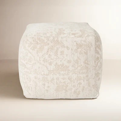 Kason 18" Wide Square Abstract Pouf Ottoman | Wayfair North America