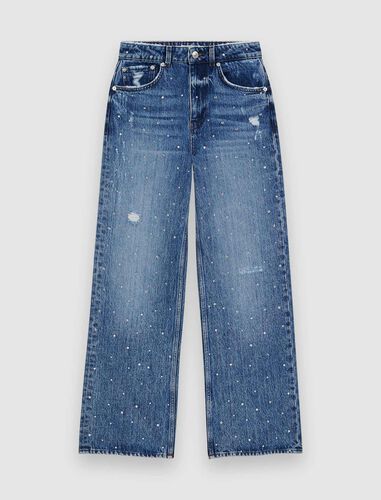 122PISTAR High-waisted jeans with rhinestones | Maje US