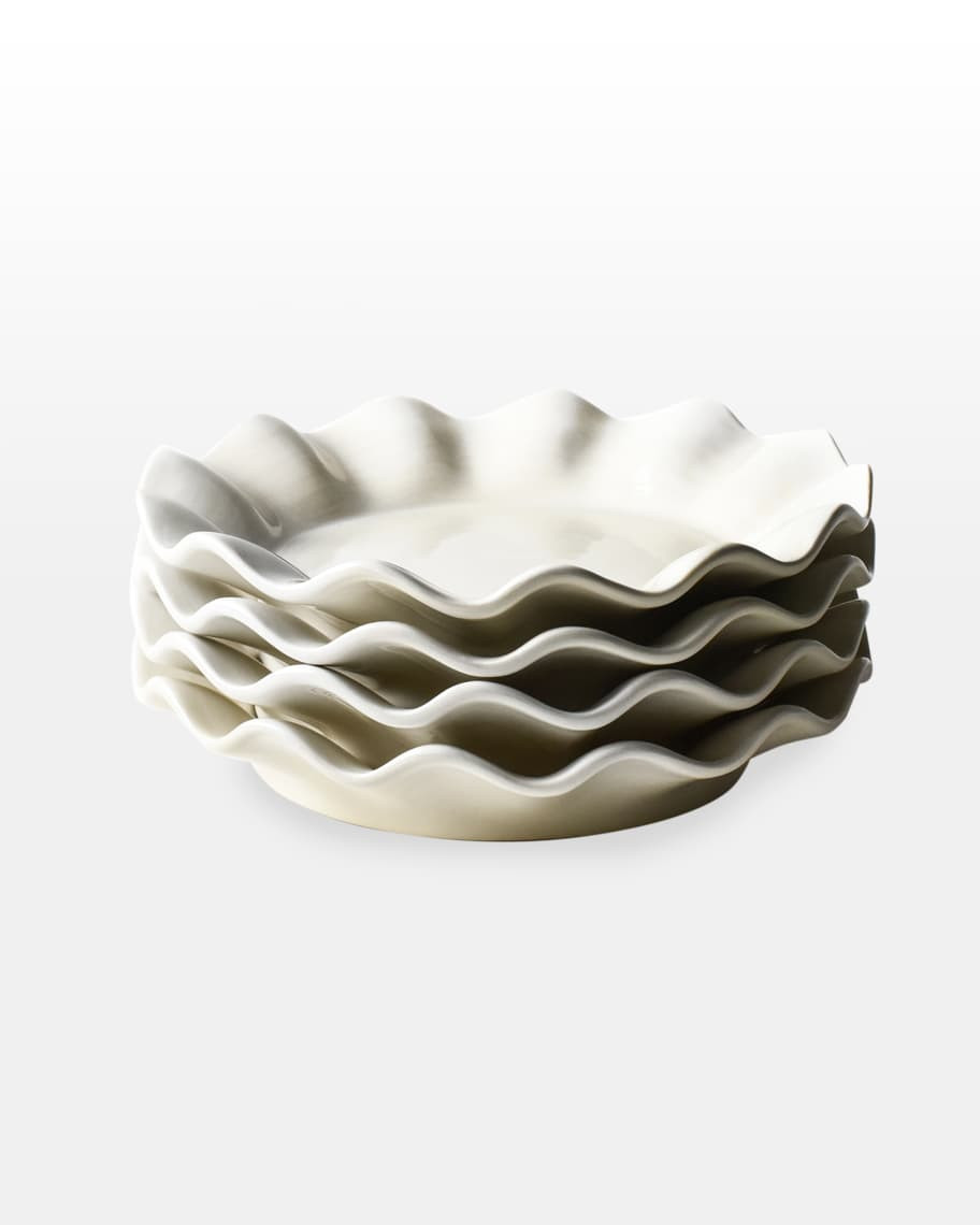 Coton Colors Signature White Ruffle Salad Plates, Set Of 4 | Neiman Marcus