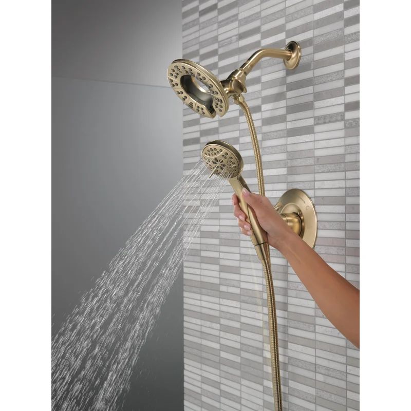 Arvo Single-Function Shower Faucet Set, Shower Trim Kit with In2ition Dual Shower Head and Valve | Wayfair North America