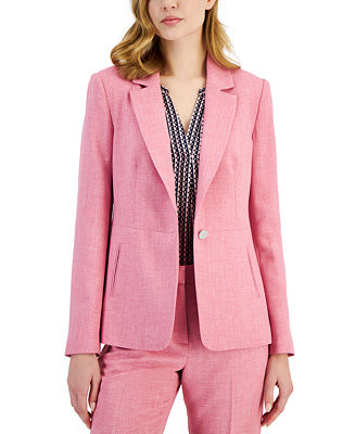 Women's Single-Button Notched-Collar Blazer | Macy's