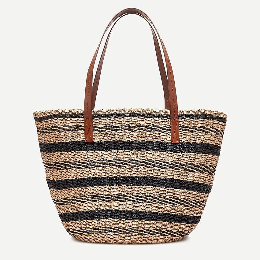 Woven straw market tote | J.Crew US