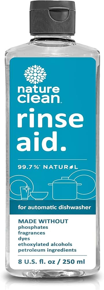 NATURE CLEAN Natural Dishwasher Rinse Aid Cleaner Liquid & Dishwashing Drying Agent 8 oz - 250ml.... | Amazon (US)