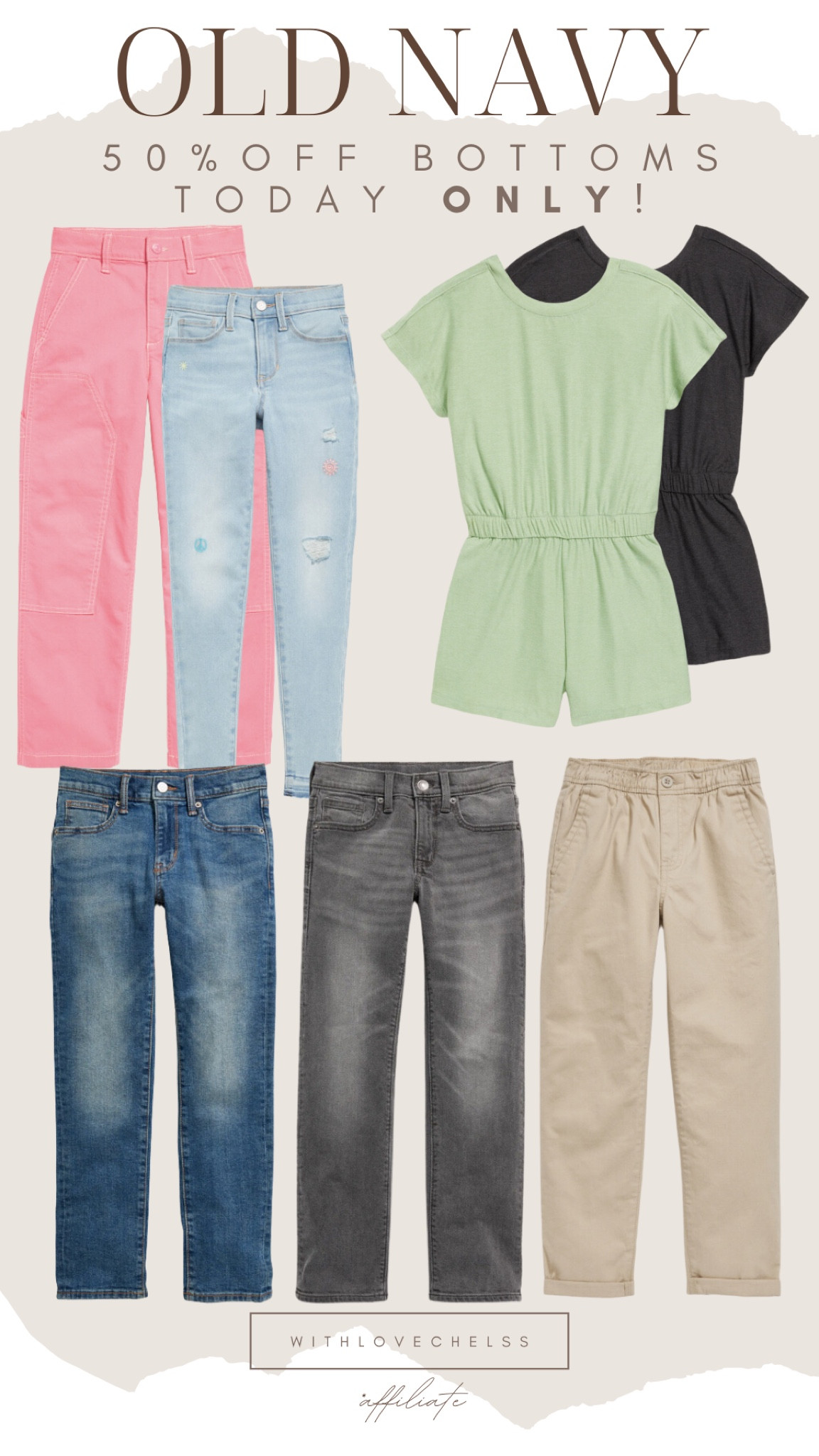 Old Navy 50% off bottoms today ONLY!

#LTKkids #LTKsummer #LTKsale