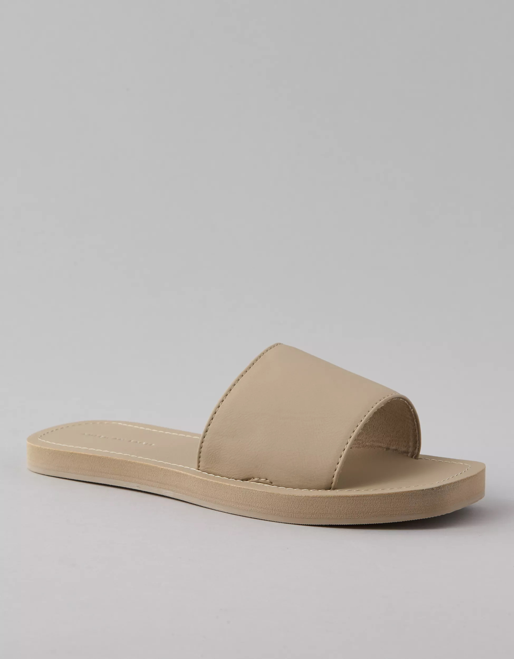 AE Vegan Leather Slide Sandal | American Eagle Outfitters (US & CA)