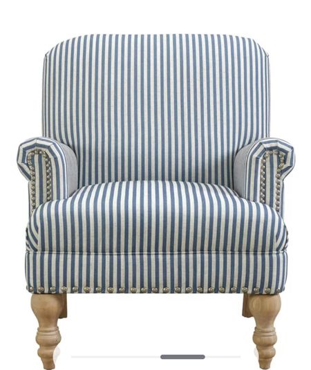 This chair is finally back in stock!!!!! Run!!! Blue and white striped chair. Accent chair. Affordable chairs.

#LTKhome #LTKFind #LTKsalealert