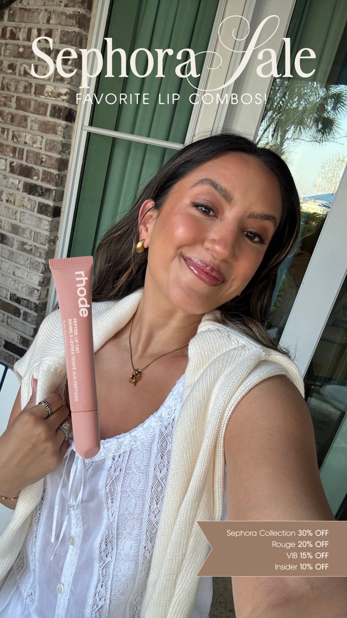 The ultimate lip combo… that’s not a combo. Rhode’s lip peptide really is that girl. It’s adds the perfect tint and shine to any everyday look! Shop now at @Sephora 

Lip peptide: Rhode “toast"

Sephora sale, natural lip look, easy lip inspiration, natural makeup, everyday lip combo 

#LTKgrwm #LTKBeauty #LTKSaleAlert