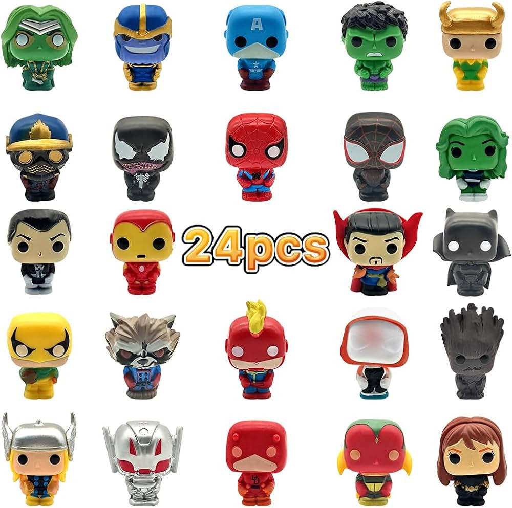 Superhero Action Figures, 24 PCS Mini Figures Toy Set, 1.38 Inch PVC Cake Topper Figures Decorati... | Amazon (US)
