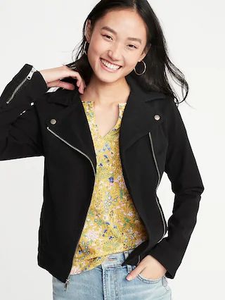 Twill Moto Jacket for Women | Old Navy US