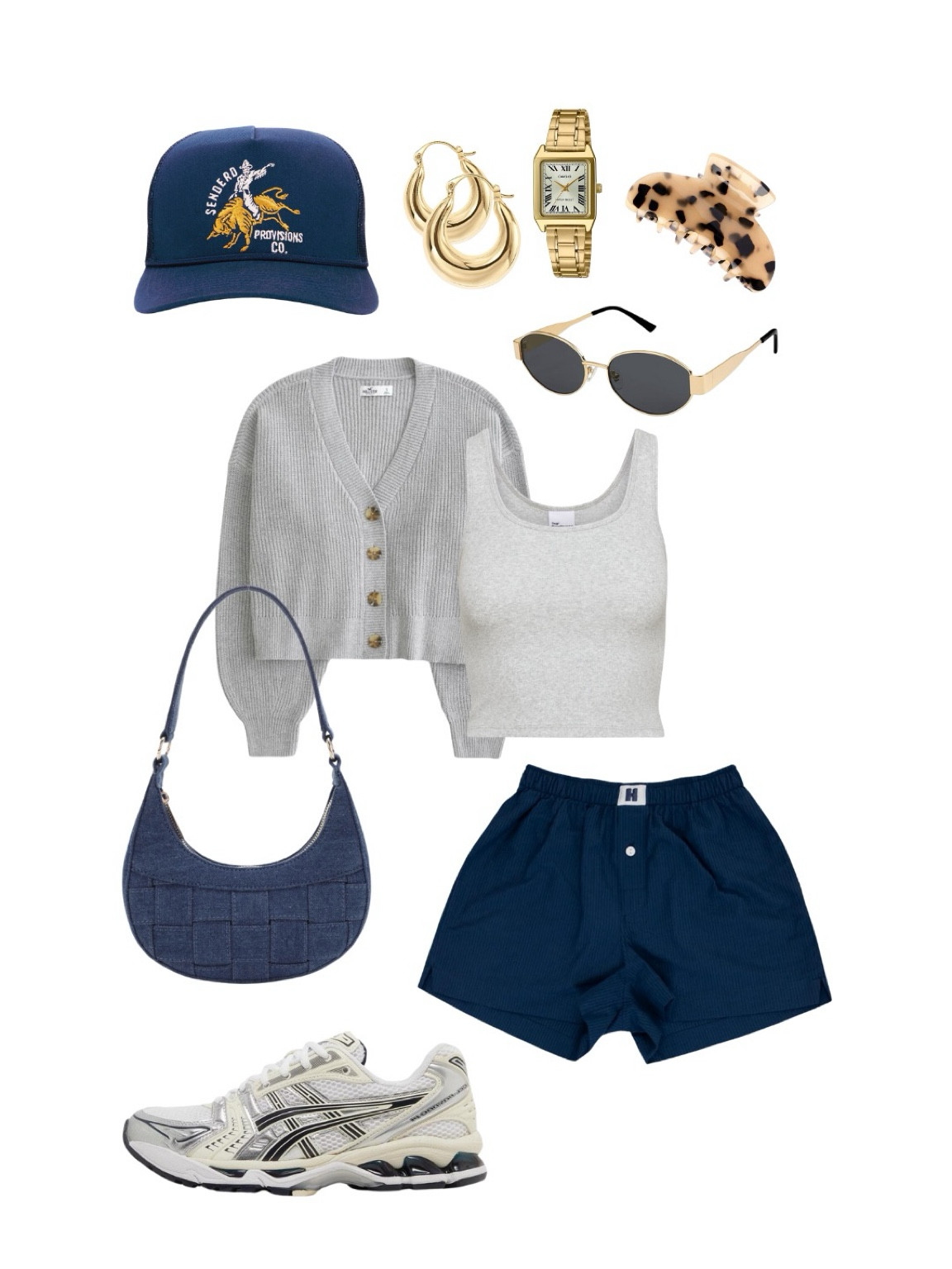 Exact boxer shorts are from Herman’s 💙

We love a sporty chic moment 🧢 Pair a cozy Hollister cardigan with comfy boxer shorts and dad sneakers for the ultimate casual look. Accessorize with a baseball cap, gold accents, and a denim shoulder bag for a cool, laid-back vibe. Perfect for weekend errands or brunch!

#sportystyle #casualfashion #weekendoutfit

#LTKActive #LTKFindsUnder100 #LTKFindsUnder50