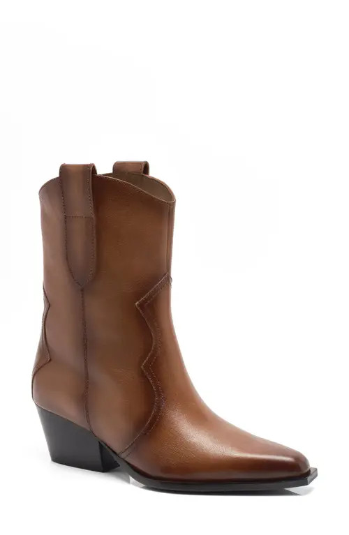 Free People Cat Nap Western Boot in Saddle Leather at Nordstrom, Size 8 | Nordstrom