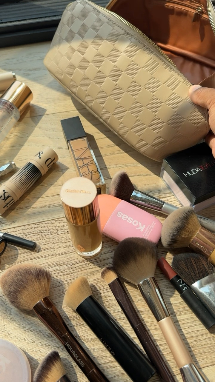 Amazon makeup bag - neutral leather waterproof cosmetic bag - on sale 

#LTKBeauty #LTKVideo #LTKSaleAlert