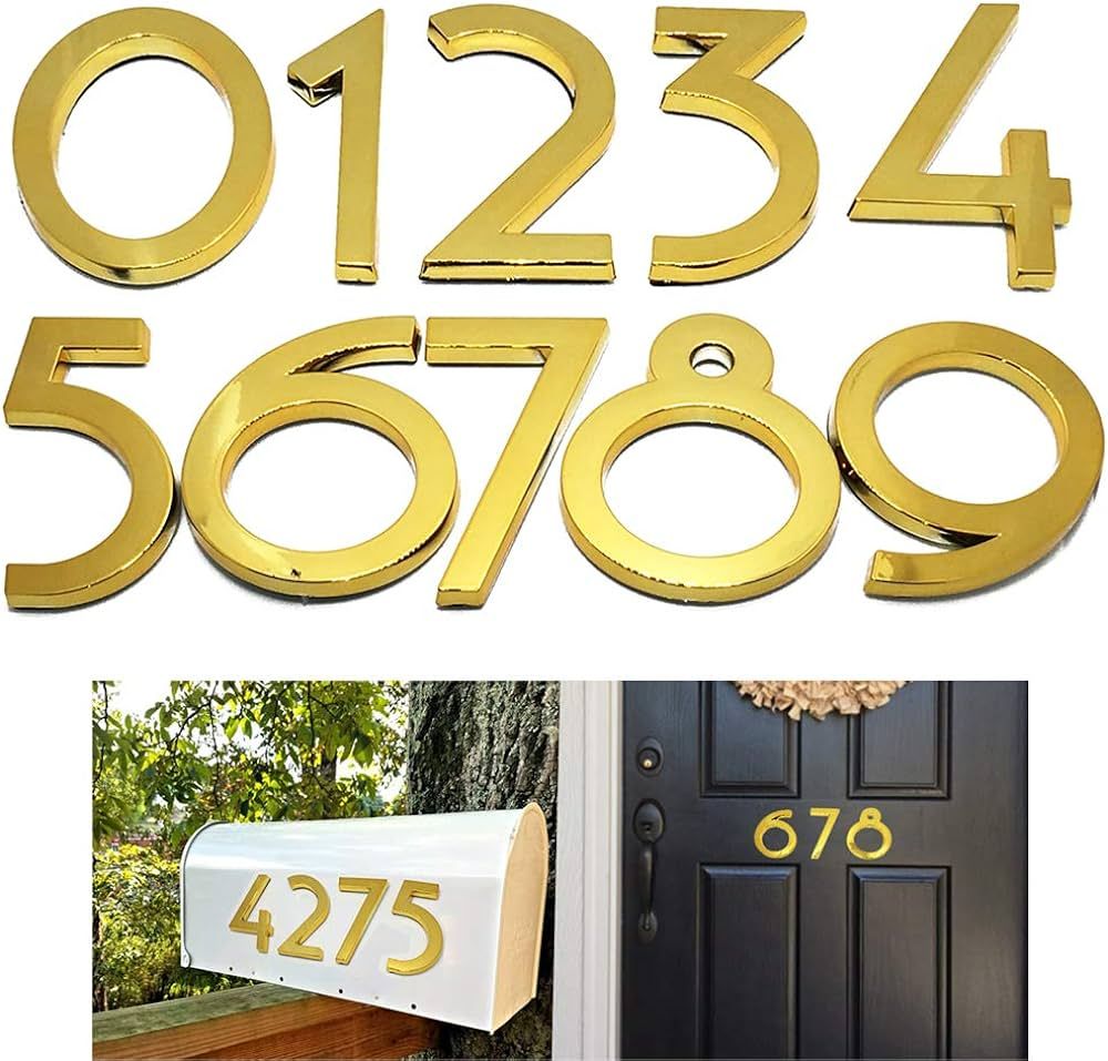 Diggoo 10 Pack Mailbox Numbers 0-9, 2 Inch High, Door Address Numbers Stickers for Apartment, Hou... | Amazon (US)