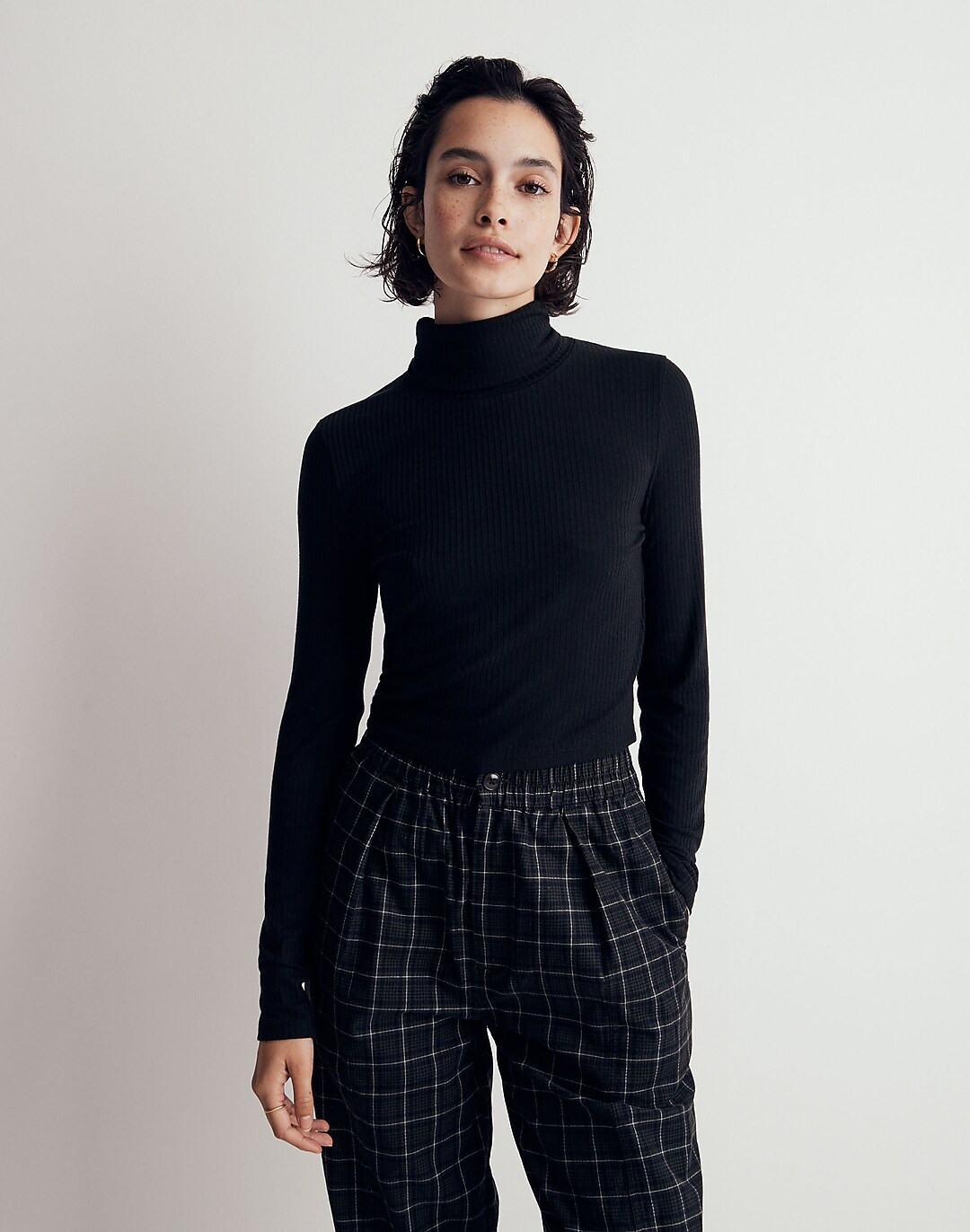 Ribbed Supercrop Turtleneck Top | Madewell