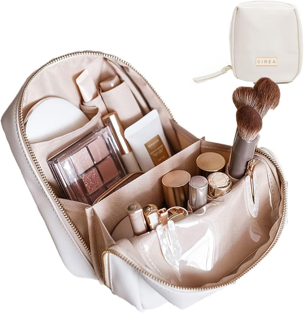 CIREA Elegant Portable Puffer Cosmetic Bag for Women with Compartments Large Capacity Travel Make... | Amazon (US)