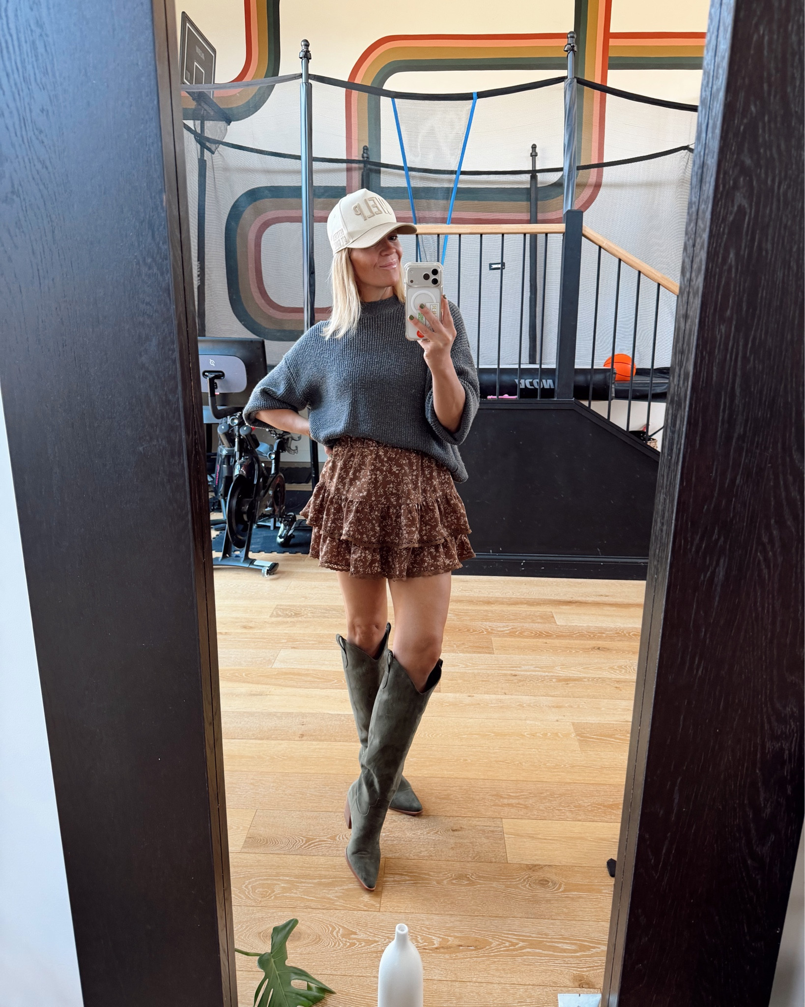 These boots on repeat. Skort, the in a few colors. Sweater I work and sleep in. Comfy, casual but make it out together. 

#LTKOver40 #LTKmomlife #LTKHome