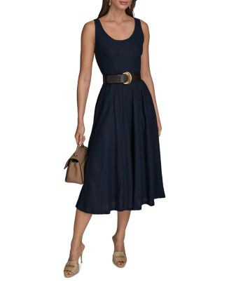 Donna Karan Belted A Line Dress  | Bloomingdale's Women | Bloomingdale's (US)