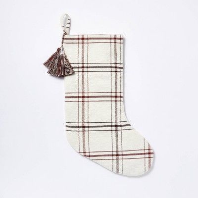 Plaid Holiday Stocking Red - Threshold™ designed with Studio McGee | Target
