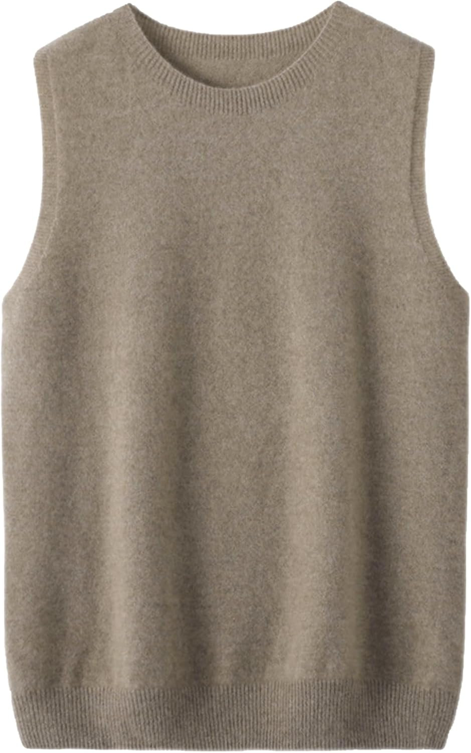 Womens 100% Wool Sweater Vest Knit Sleeveless Pullover Tank Top | Amazon (US)