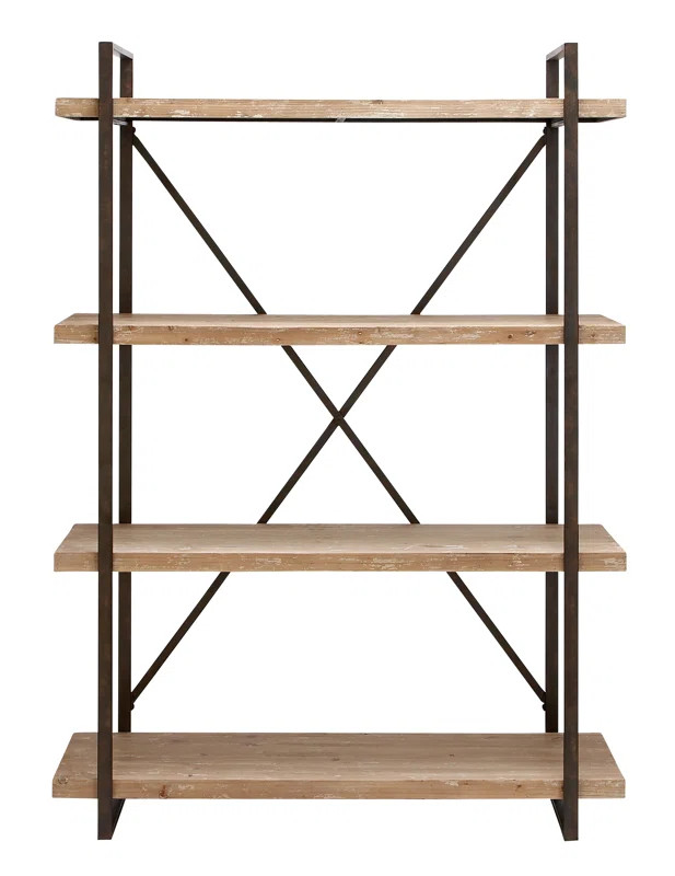 Hardwick Metal Wood 67 Etagere Bookcase | Wayfair North America