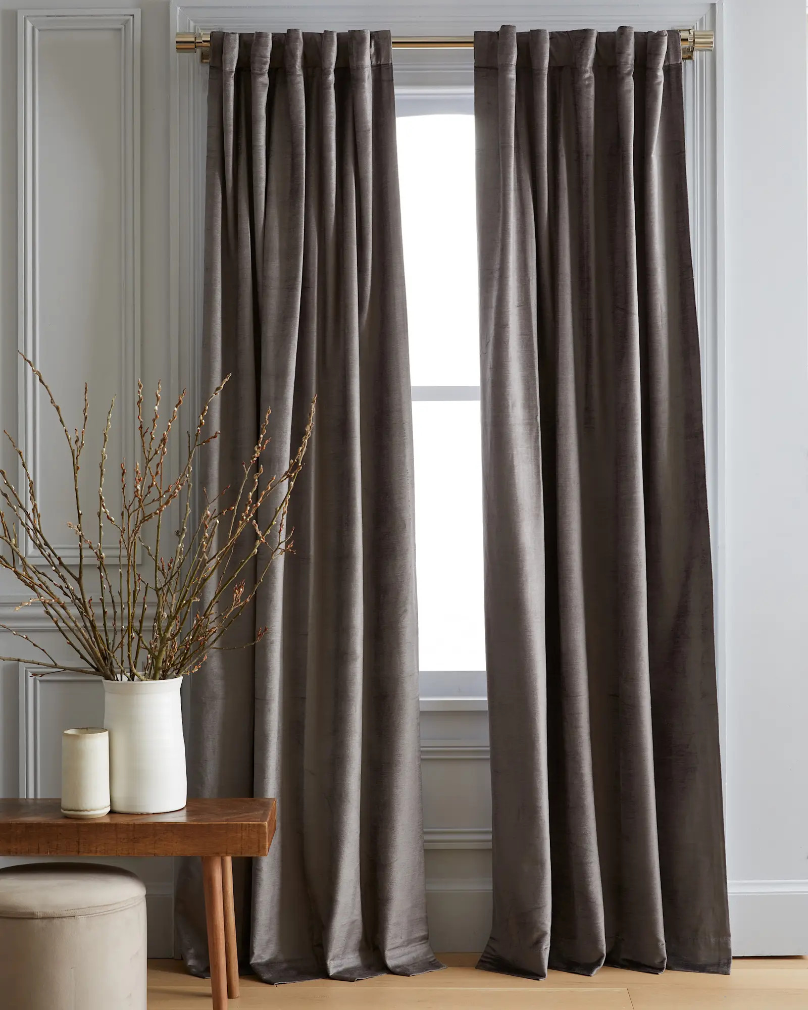Luster Velvet Curtain | Quince
