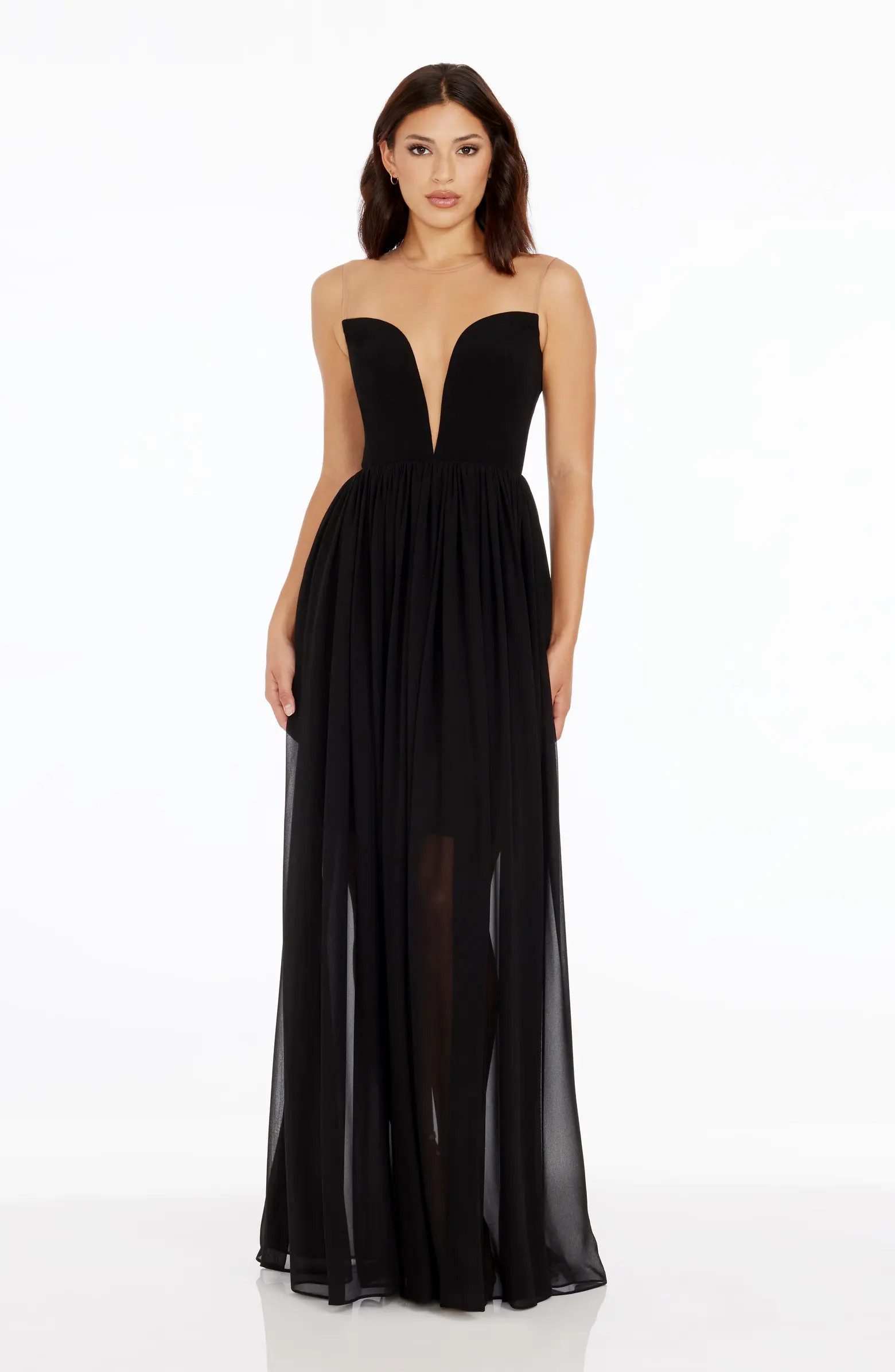 Dress the Population Eleanor Illusion Neck Gown | Nordstrom | Nordstrom